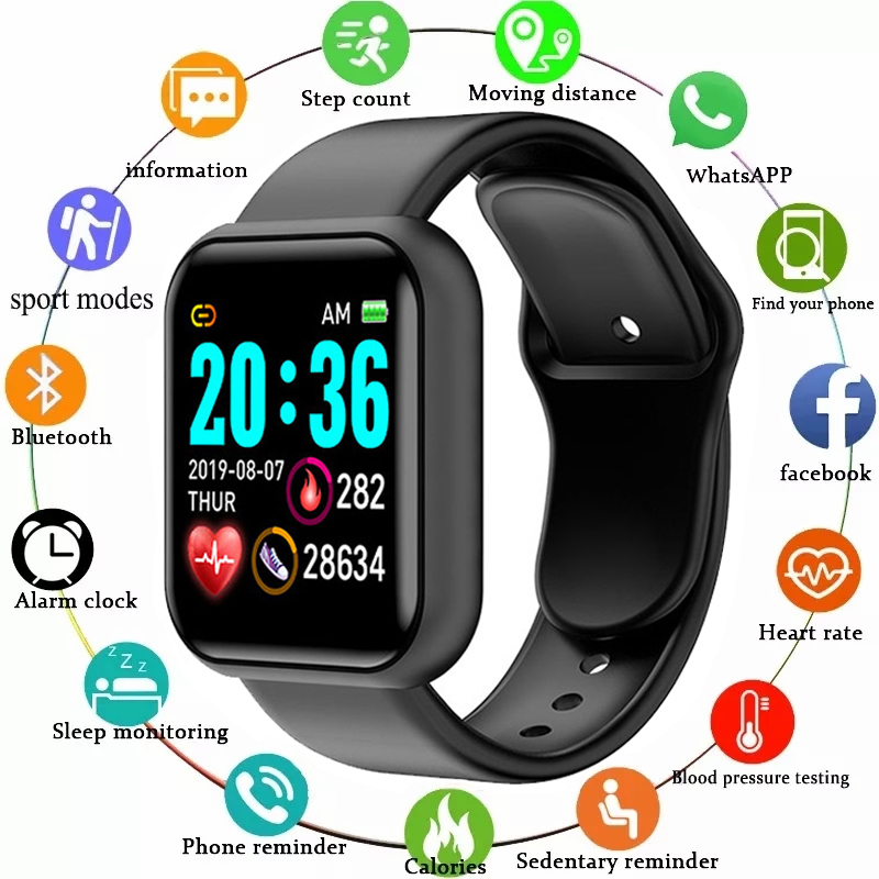 Smartwatch Instagram - Y68 Smart Watch Men Women Heart