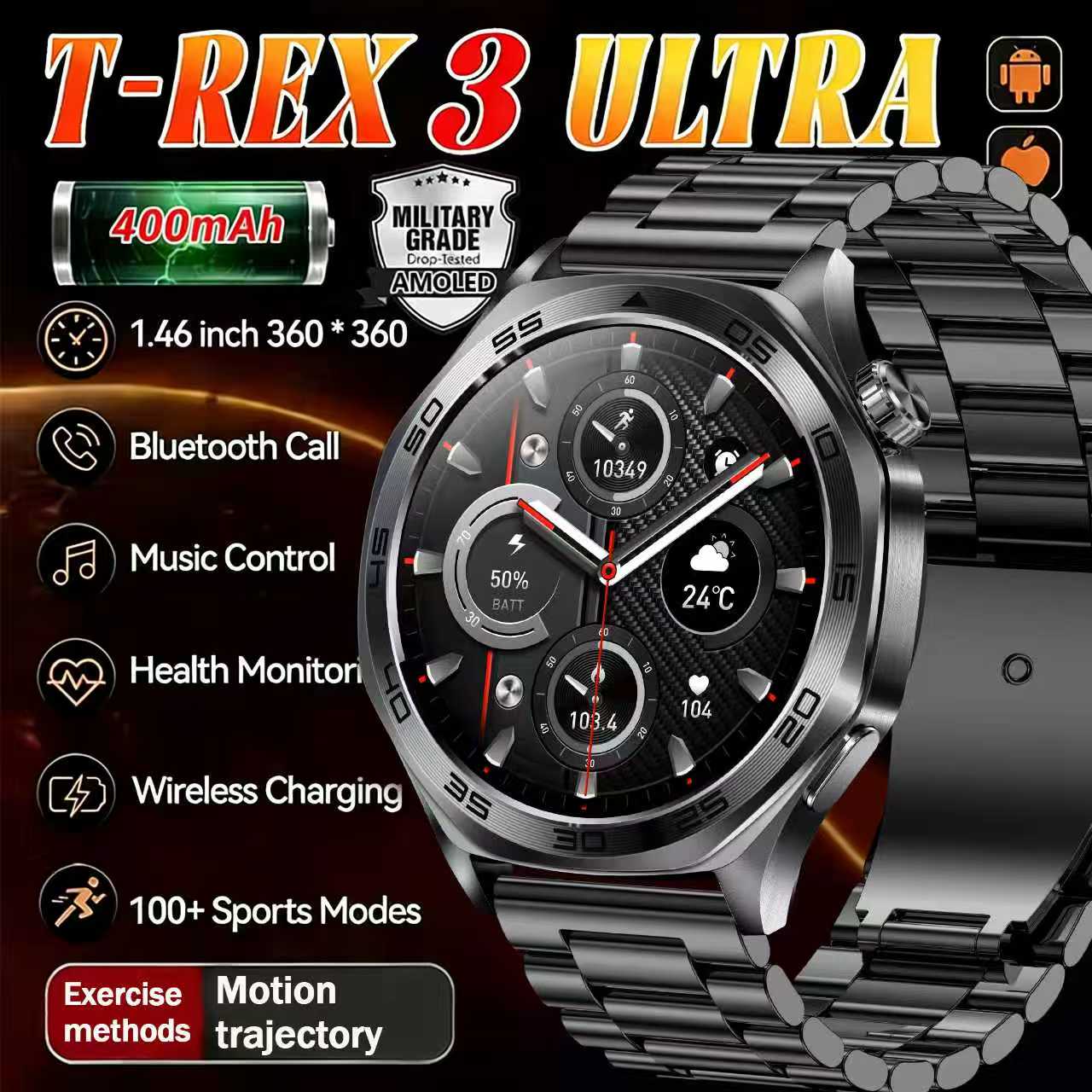 2026 Men Smart Watch 1.46inch  - огляд і ціна Smartwatch Custom