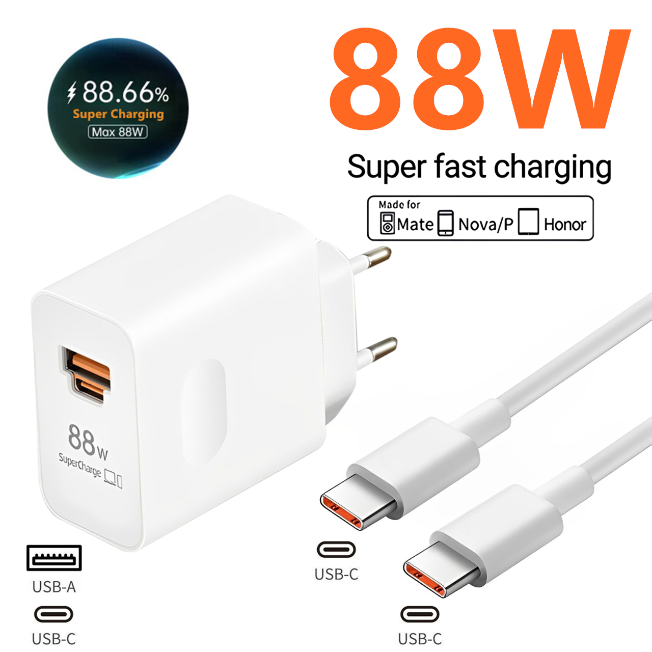 88W Max USB A+C Super Fast Cha - огляд і ціна Huawei Mate 60