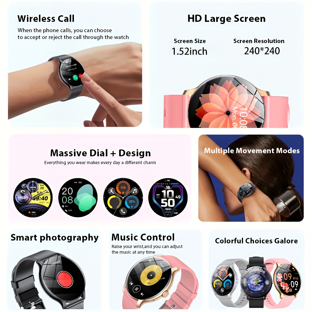 LAXASFIT 2026 Smart Watch 1.52 - огляд і ціна Smartwatch Custom