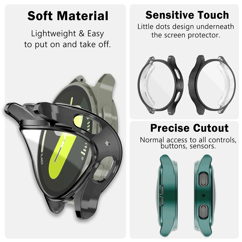 2PCS Transparent TPU Full Cove - огляд і ціна Accessories For Galaxy Watch 5