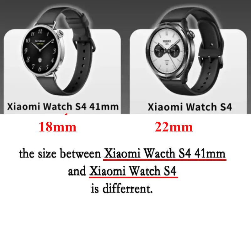 20 22mm 18mm Leather+Silicone  - огляд і ціна Xiaomi Smartwatch S4 Accessories